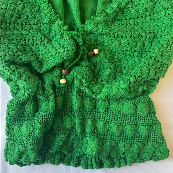 Knit Green Crop Top - Picture 2 of 4